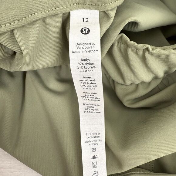 Lululemon Sz 12 Keep Moving Pant Stretch High Rise 7/8 Length Rosemary Green NEW - Picture 10 of 16